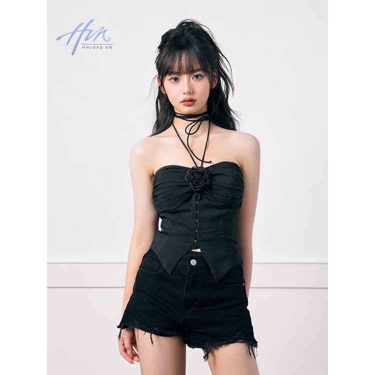 Áo Ống Màu Đen Thời Trang Mùa Hè Quyến Rũ Cho Nữ