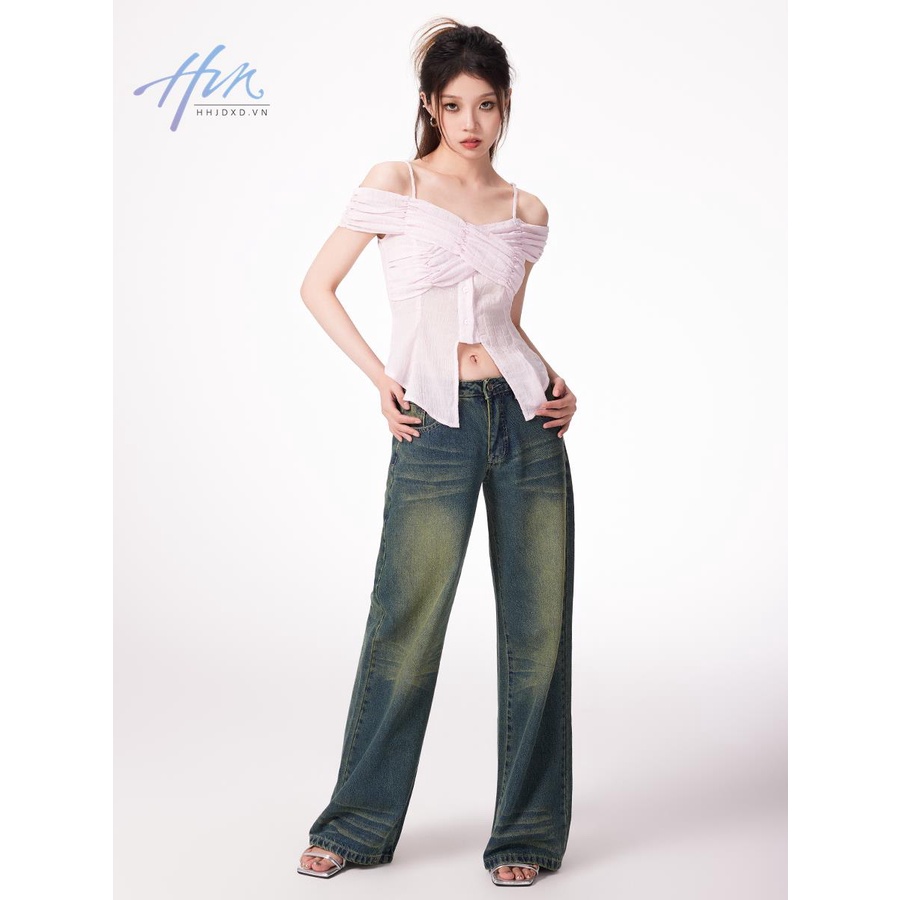 Áo Kiểu Trễ Vai Dáng Ôm Phong Cách Thời Trang Mỹ Dành Cho Nữ