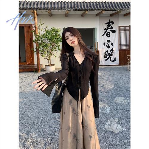 Bộ Áo Phối Ruy Băng + Chân Váy Dài Lưng Cao Phong Cách Trung Hoa Thời Trang Mùa Hè 2023