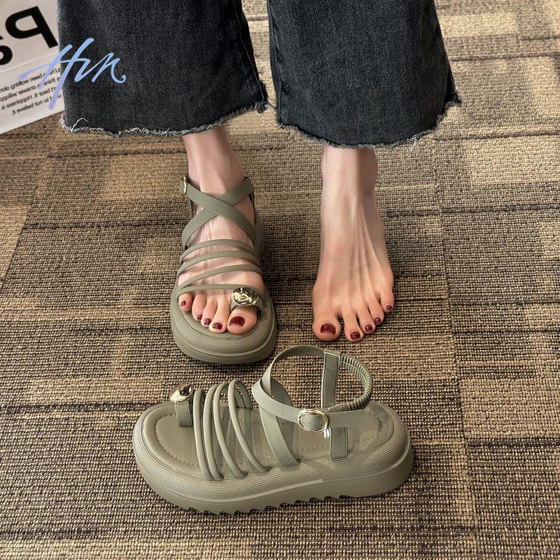 Sandal Cao Gót Hở Ngón Quai Chéo Màu Đen Thời Trang Mùa Hè 2023 Phong Cách Pháp Cho Nữ