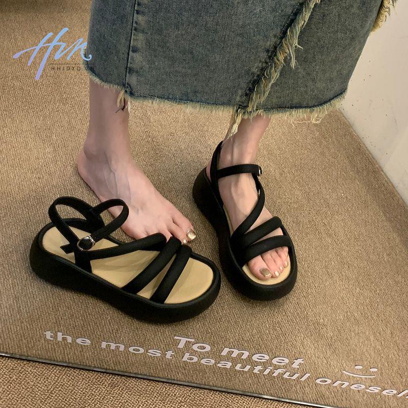 Giày Sandal Đế Dày Thời Trang Mùa Hè 2023 Phong Cách Roman Cho Nữ