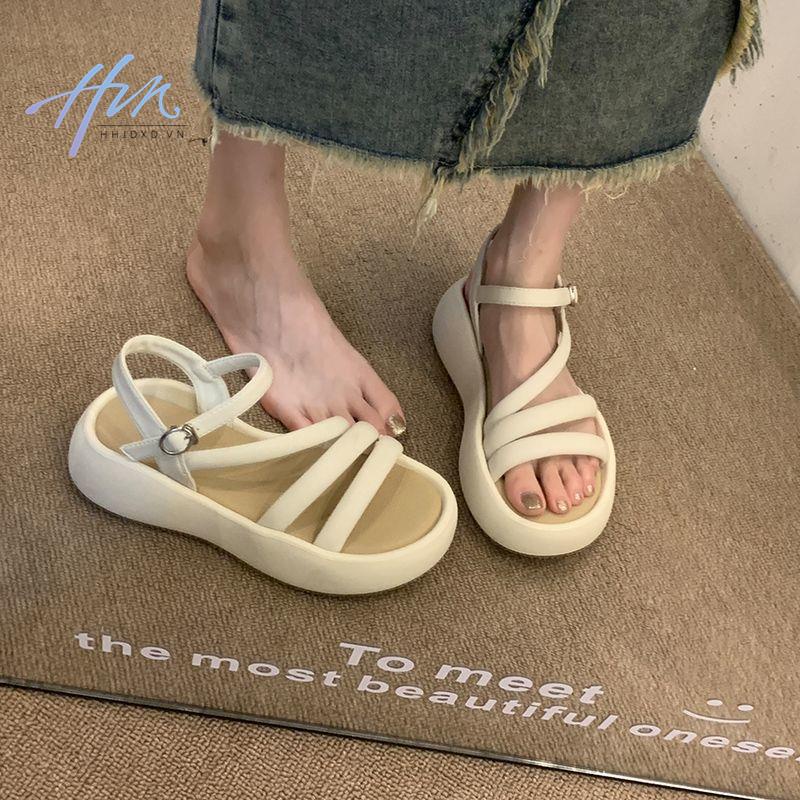 Giày Sandal Đế Dày Thời Trang Mùa Hè 2023 Phong Cách Roman Cho Nữ