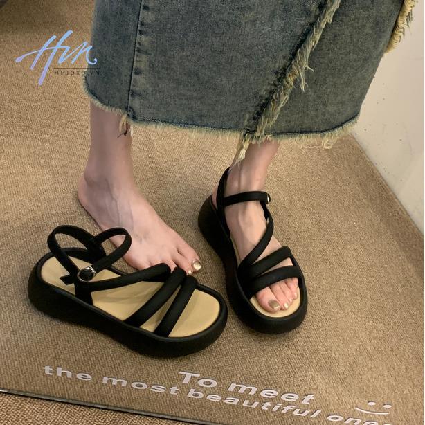 Giày Sandal Đế Dày Thời Trang Mùa Hè 2023 Phong Cách Roman Cho Nữ