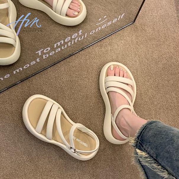 Giày Sandal Đế Dày Thời Trang Mùa Hè 2023 Phong Cách Roman Cho Nữ