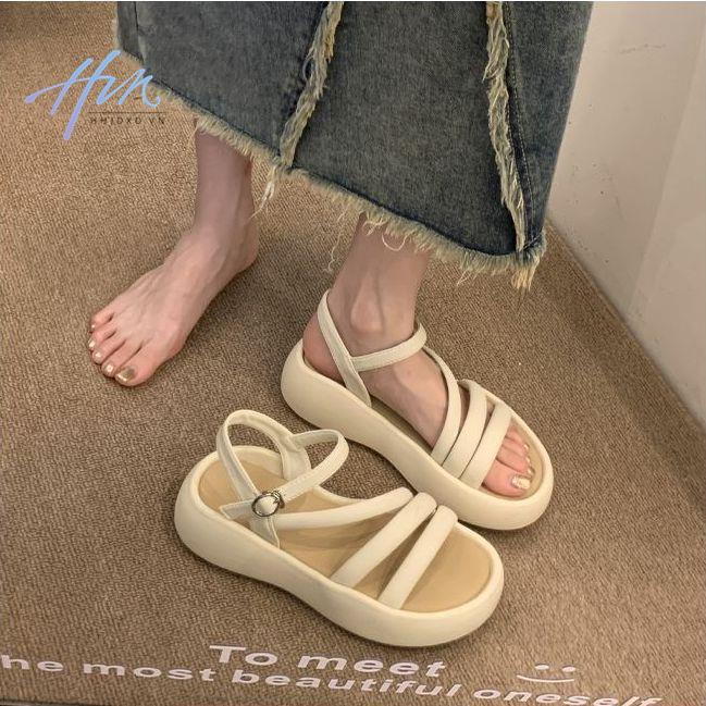 Giày Sandal Đế Dày Thời Trang Mùa Hè 2023 Phong Cách Roman Cho Nữ