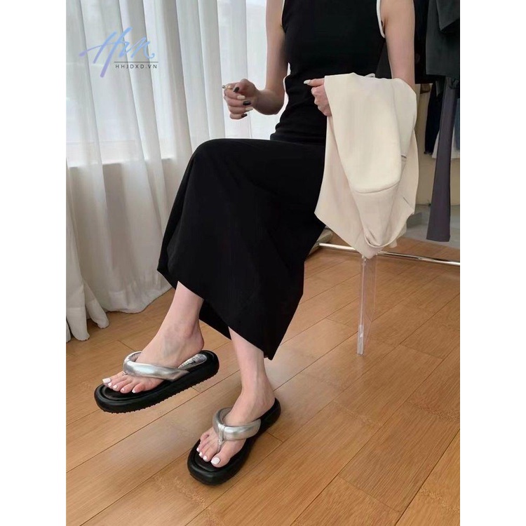 Dép Sandal Đế Dày Thời Trang Mùa Hè 2023 Phong Cách Retro Cho Nữ