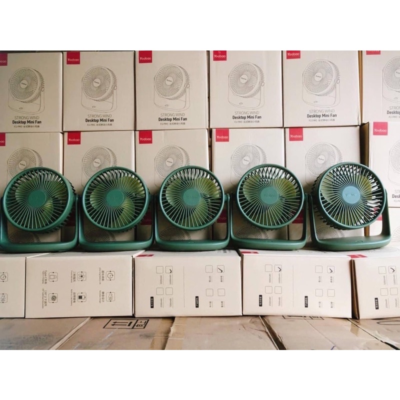 QUẠT YOOBAO F2 PRO ĐỂ BÀN PIN SIÊU KHỦNG CHO DÂN VĂN PHÒNG LIÊN TỤC 62 GIỜ