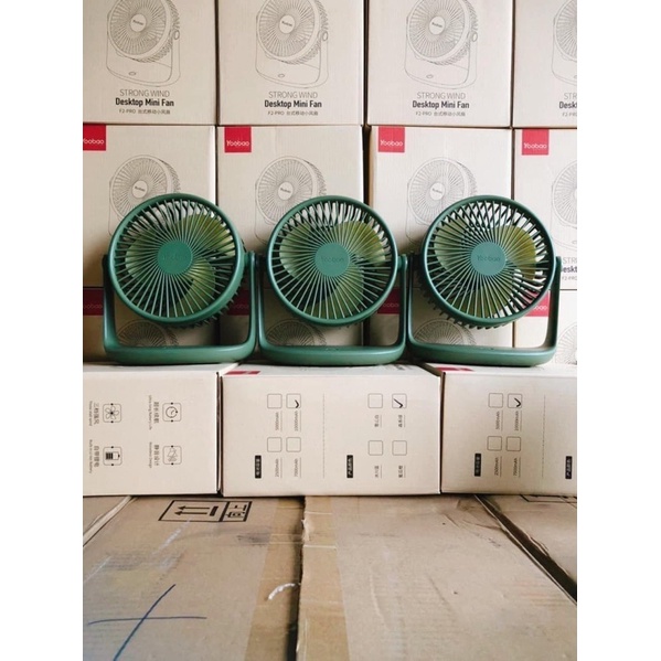 QUẠT YOOBAO F2 PRO ĐỂ BÀN PIN SIÊU KHỦNG CHO DÂN VĂN PHÒNG LIÊN TỤC 62 GIỜ