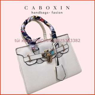 Túi xách công sở nữ tặng kèm khăn size 25cm(kèm ảnh video chụp, quay thật) - túi xách CABOXIN