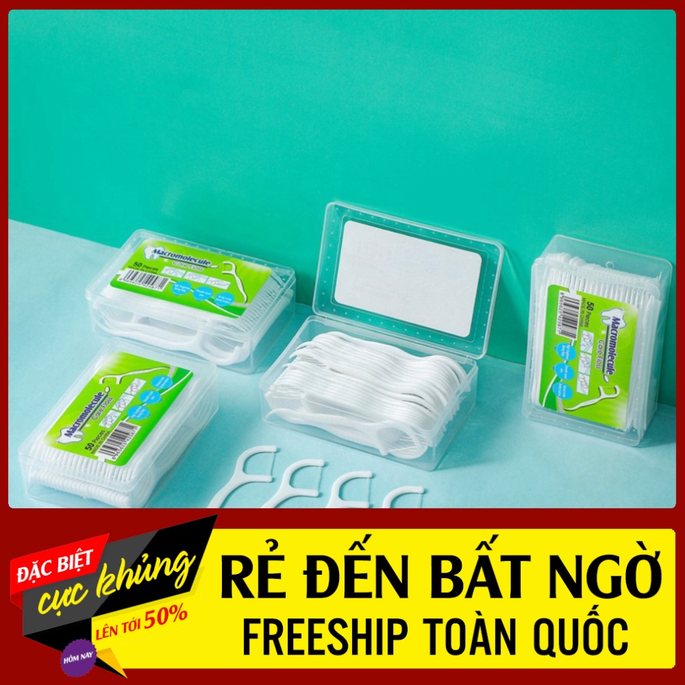 Hộp 50 que tăm xỉa răng nha khoa dùng 1 lần