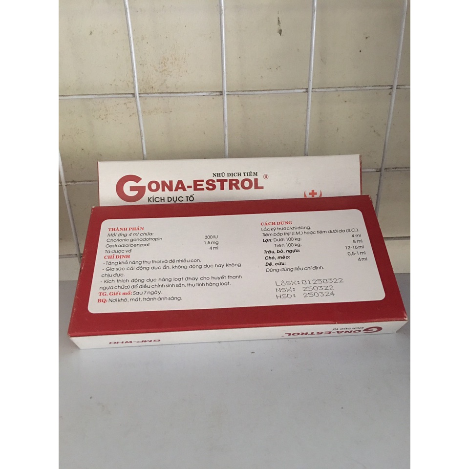 1 ống Gona estrol  dùng cho chó mèo lợn