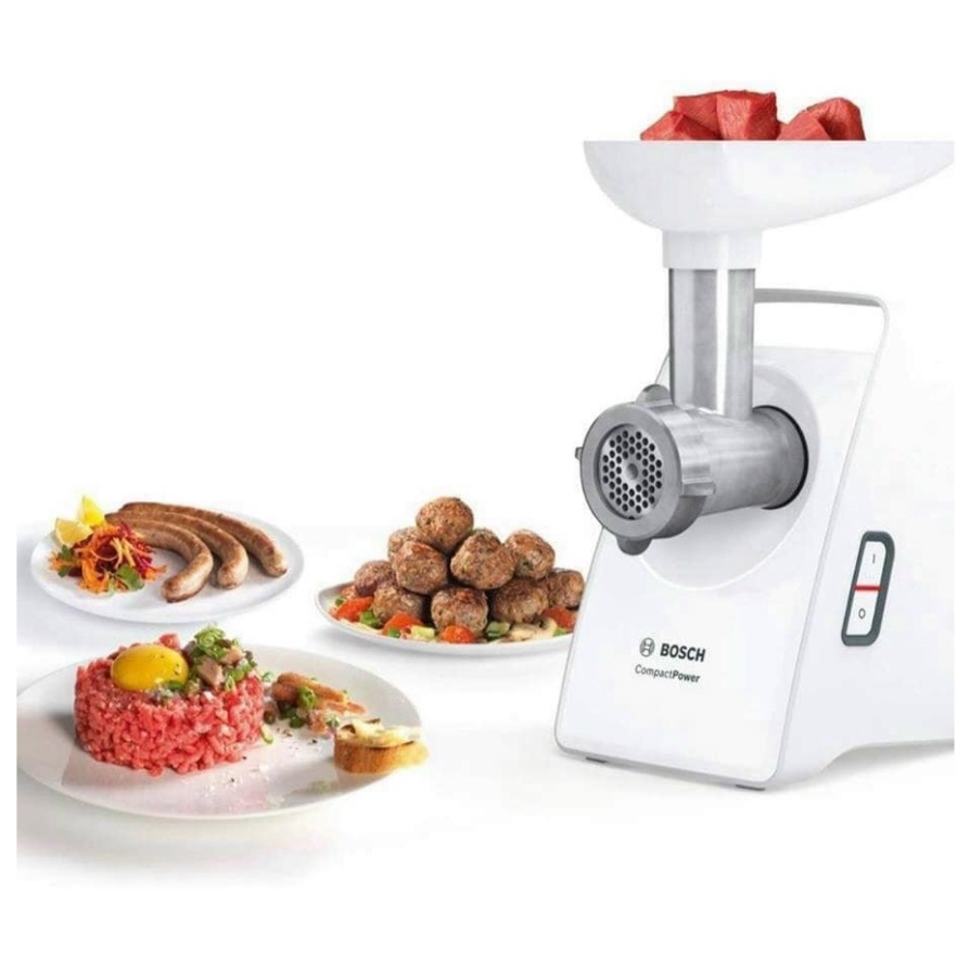 Máy Xay Thịt BOSCH MFW2520W SMARTPOWER, Máy Làm Chả Giò, Xúc Xích, Mì, Made in Poland, BH 12 Tháng, Bepchauau