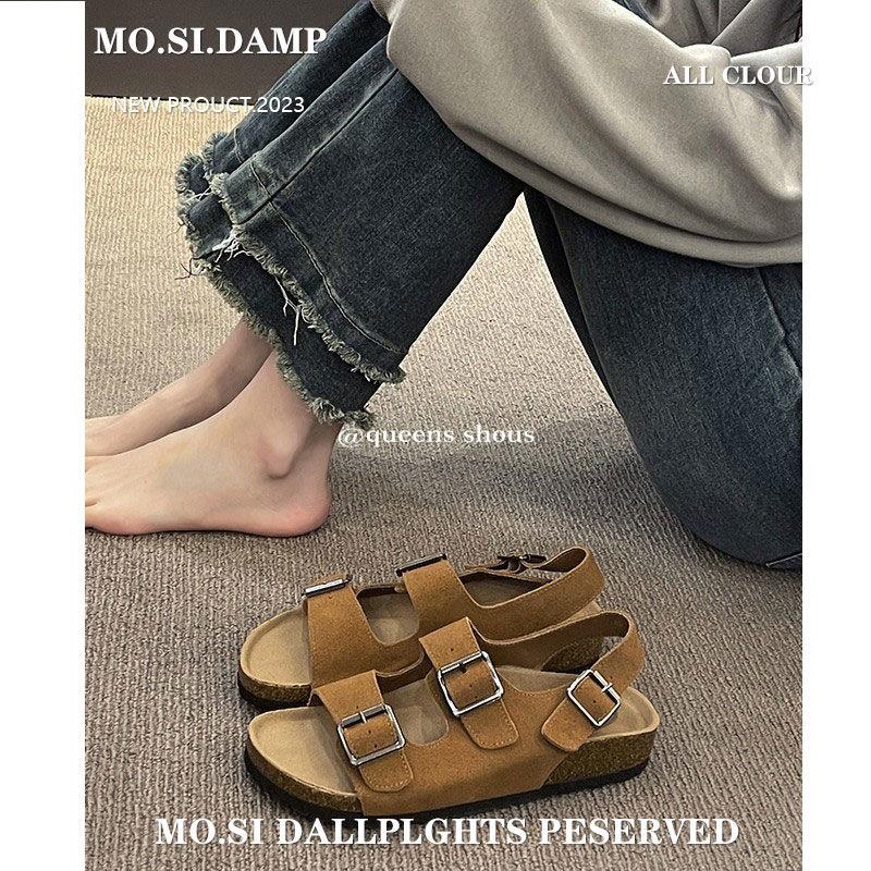 Giày Sandal Đế Dày Phẳng Mùa Hè 2023 Phong Cách La Mã Thời Trang Cao Cấp Cho Nữ Birkenstock