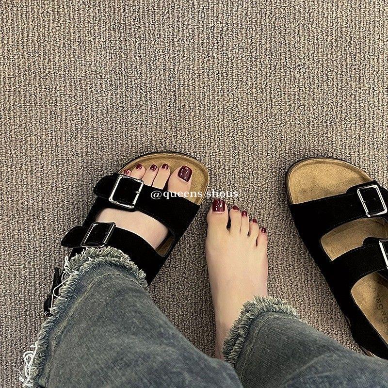 Giày Sandal Đế Dày Phẳng Mùa Hè 2023 Phong Cách La Mã Thời Trang Cao Cấp Cho Nữ Birkenstock