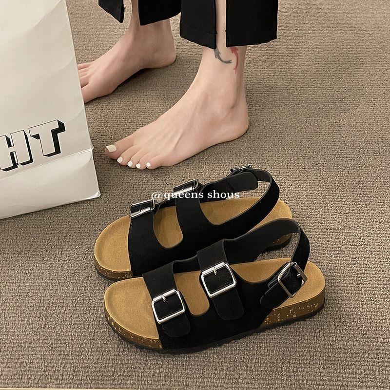 Giày Sandal Đế Dày Phẳng Mùa Hè 2023 Phong Cách La Mã Thời Trang Cao Cấp Cho Nữ Birkenstock