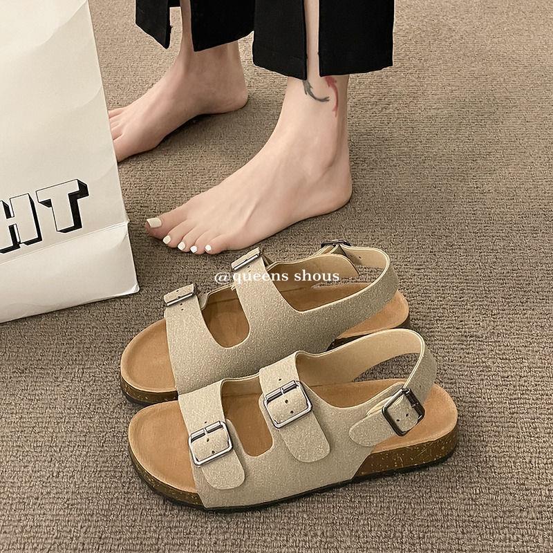 Giày Sandal Đế Dày Phẳng Mùa Hè 2023 Phong Cách La Mã Thời Trang Cao Cấp Cho Nữ Birkenstock