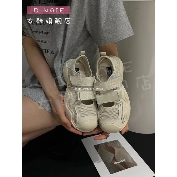 Giày Sandal Đế Dày Thoáng Khí Thời Trang Mùa Hè 2023 Phong Cách Mới Cho Nữ