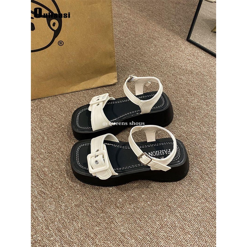 Sandal Đế Dày Thời Trang Mùa Hè 2023 Phong Cách Roman Mới Cho Nữ