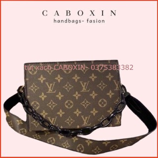túi xách đeo chéo nữ dây bản to phối xích -CABOXIN tuyển sỉ toàn quốc