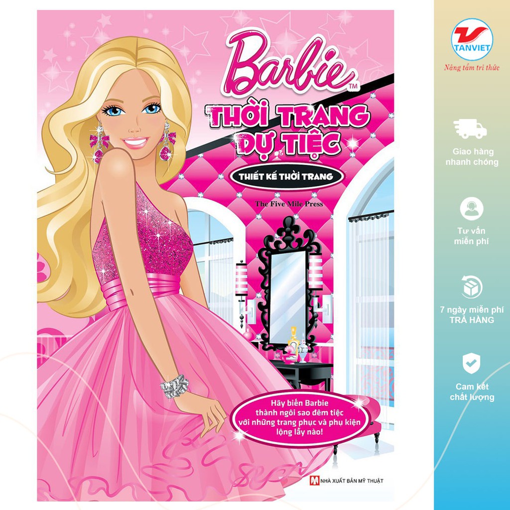 Sách Ghép Hình Barbie Thủ Công Dựng Hình Thời Trang Thời Trang Dự Tiệc (TV)