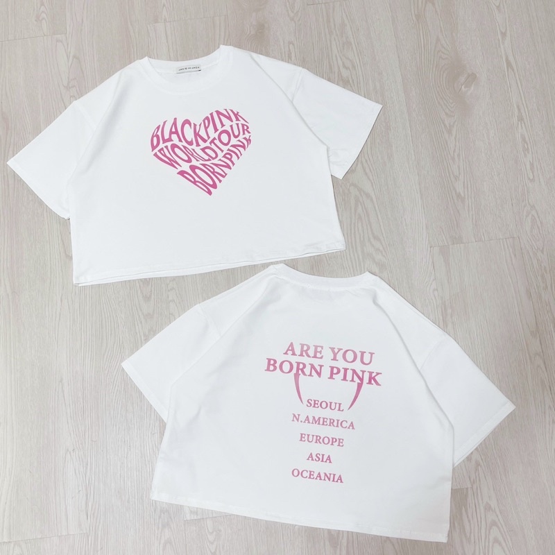 Áo Thun Croptop Kiểu BLACK PINK From Rộng Tay Ngắn UN ,Mẫu Mới Hot Trend, Chất Thun Cotton co giãn tốt.