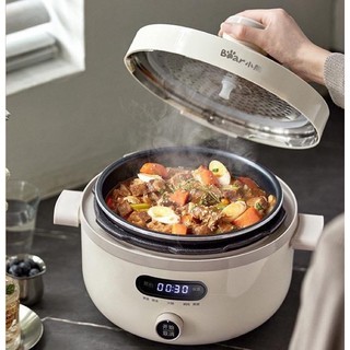 Nồi áp suất đa năng bear ylb-c40u5, 4.0 lít, nồi nấu ninh hầm điện, nồi cơm điện áp suất cao.