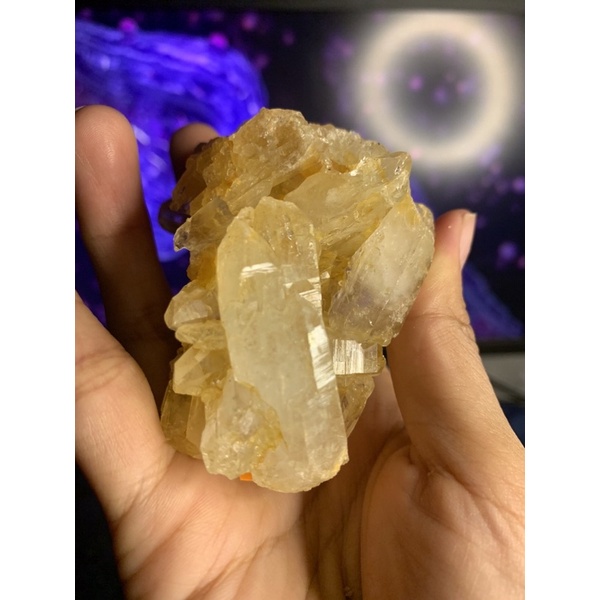 đá natural stone  Citrine phale NATURAL trong suốt Citrine  thanh tẩy chakra Clear Quartz 601