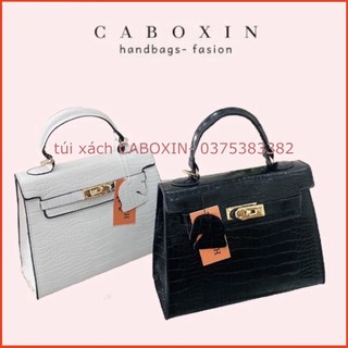 Túi xách hơi mệt da rắn size 25cm