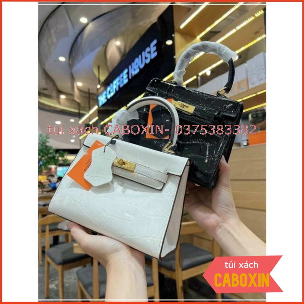 Túi xách hơi mệt da rắn size 25cm