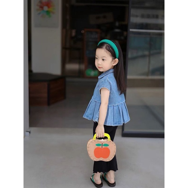 10-20kg set bộ áo denim quần thun cotton siêu xinh