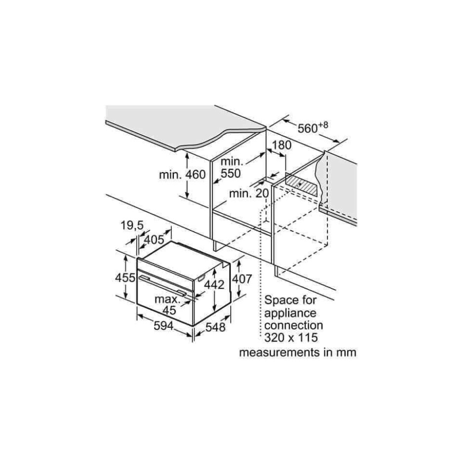 Lò Hấp Bosch CDG634AS0 Serie 8, Dung Tích 38L, Made in France, BH 12 Tháng, Bepchauau