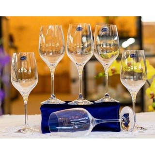 Set 6 ly pha lê bohemia rebecca, dung tích 350ml, nhập đức, bepchauau