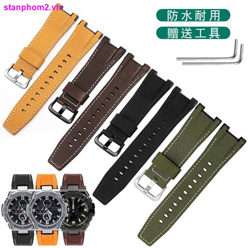 Dây Đồng Hồ Bằng Da Thật Và Thép 0703 Cho  GST B100 W300 S130 120 110