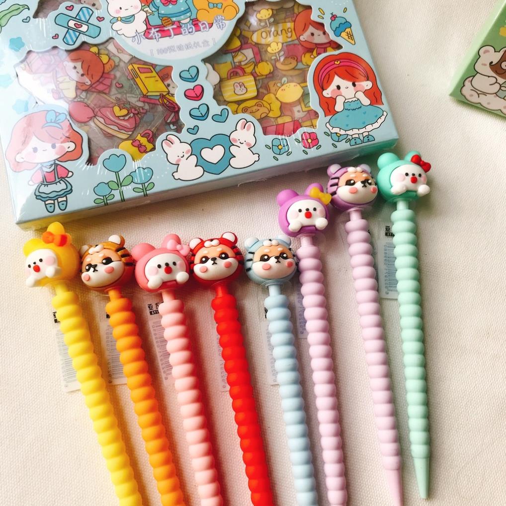 Bút chì bấm, viết chì ngòi gấu dâu dễ thương 0.5mm