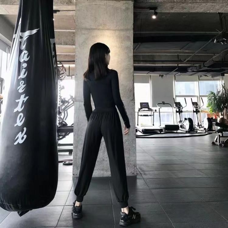 Jiashucheng Quần Dài Thể Thao Dáng Rộng Vải Lụa Lạnh Nhanh Khô Co Giãn Tốt Thích Hợp Chạy Bộ / Tập Yoga