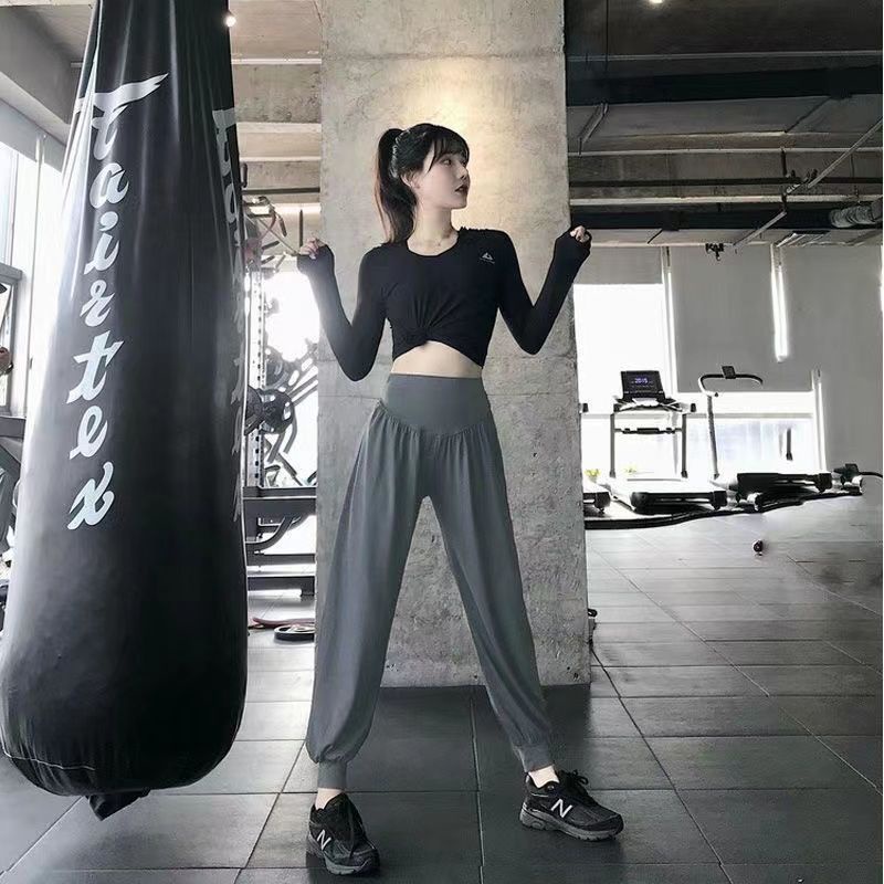 Jiashucheng Quần Dài Thể Thao Dáng Rộng Vải Lụa Lạnh Nhanh Khô Co Giãn Tốt Thích Hợp Chạy Bộ / Tập Yoga