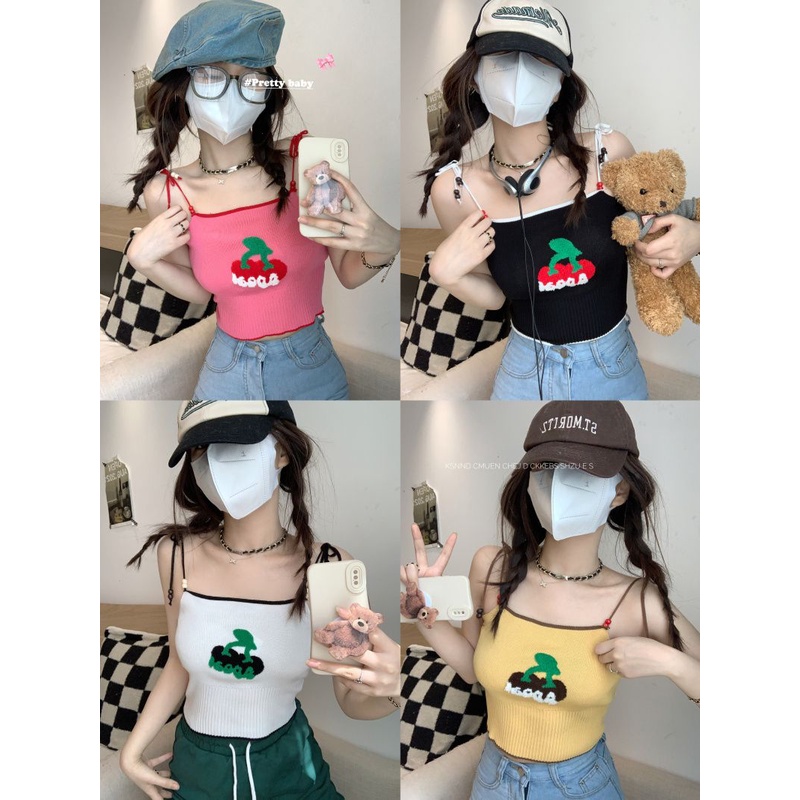 Jiashucheng Áo Hai Dây Dệt Kim Ôm Dáng Thêu Họa Tiết Đính Hạt Thời Trang Mùa Hè Kiểu Mới Cho Nữ