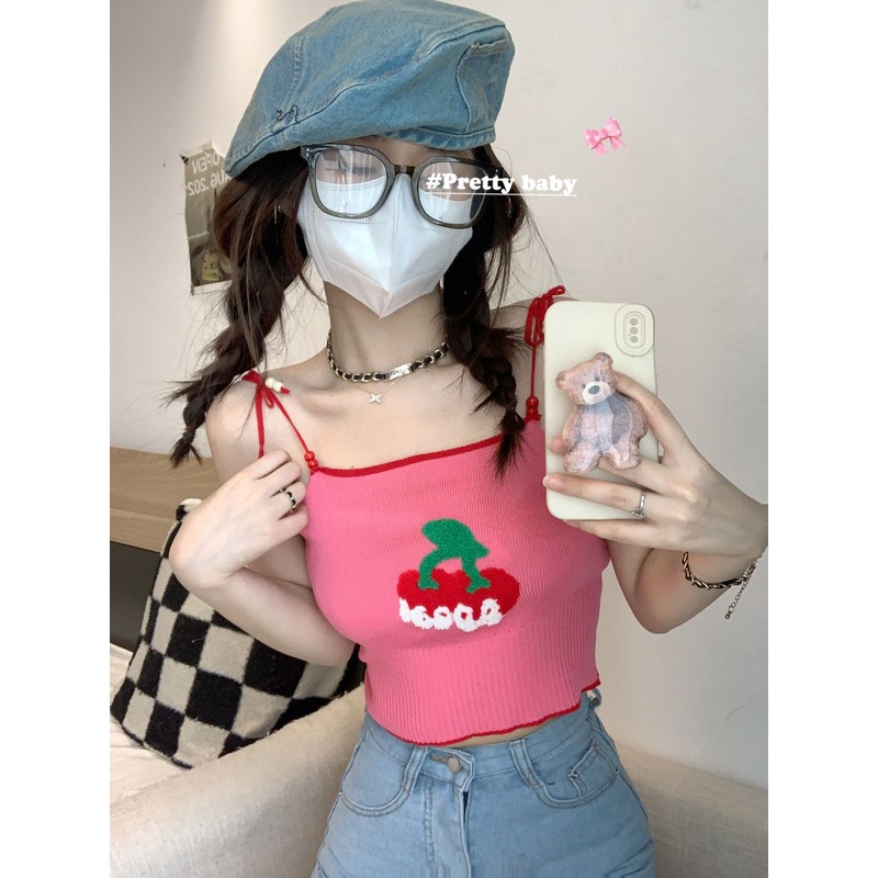 Jiashucheng Áo Hai Dây Dệt Kim Ôm Dáng Thêu Họa Tiết Đính Hạt Thời Trang Mùa Hè Kiểu Mới Cho Nữ