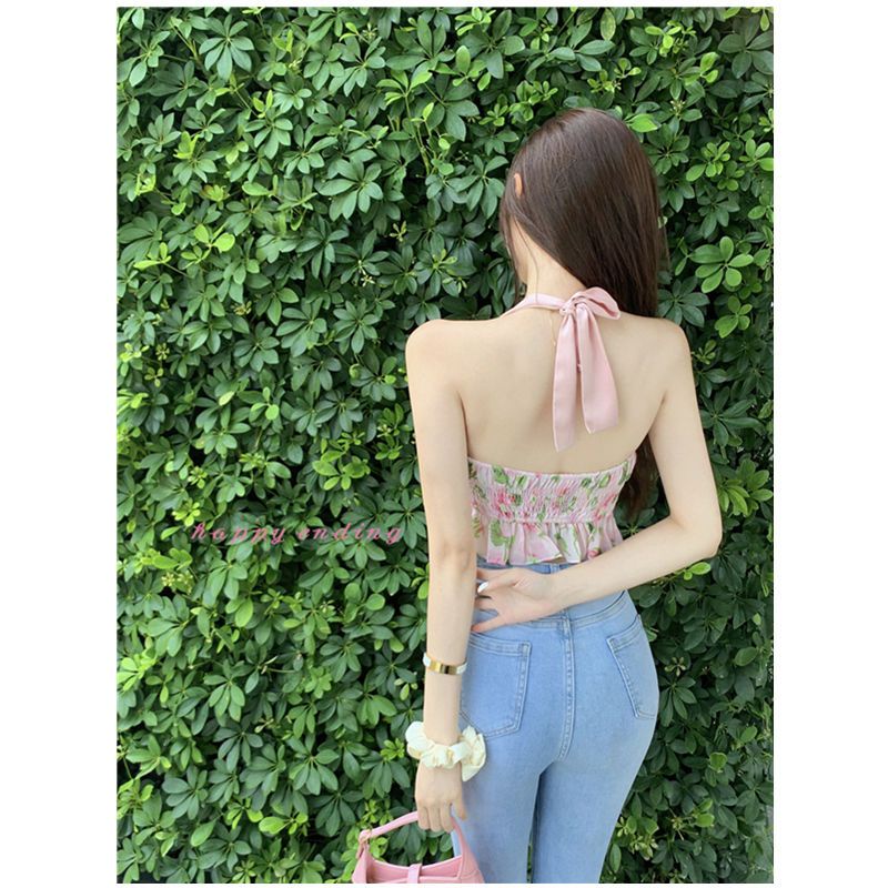 Jiashucheng Áo Ống Hai Dây In Hình Mỏ Neo Màu Trơn Ngọt Ngào Phong Cách Kỳ Nghỉ Cho Bé Gái