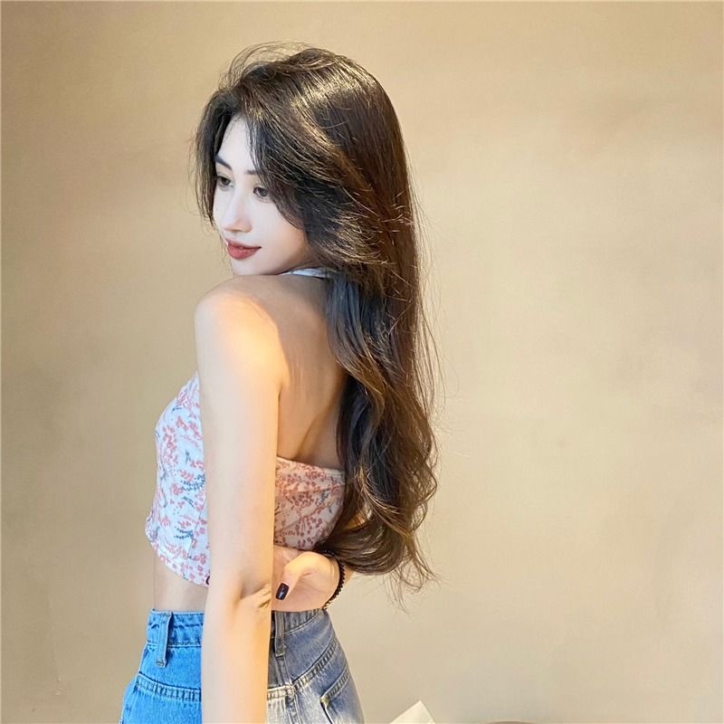 Áo Hai Dây Dáng Ngắn Họa Tiết Hoa Thời Trang Mùa Hè Cho Nữ