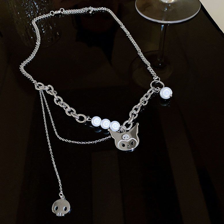 Vòng cổ Đính Ngọc Trai Phong Cách Hip Hop Thời Trang Cho Nữ