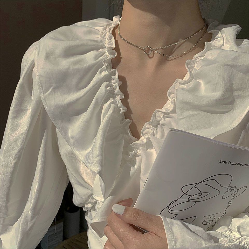 Vòng cổ Mạ Bạc 925 Dáng Ngắn Thời Trang Pháp 2022 Mới Cho Nữ