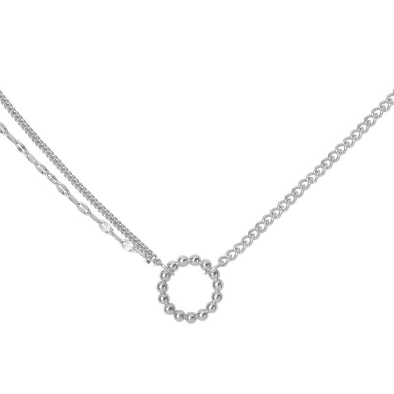 Vòng cổ Mạ Bạc 925 Dáng Ngắn Thời Trang Pháp 2022 Mới Cho Nữ