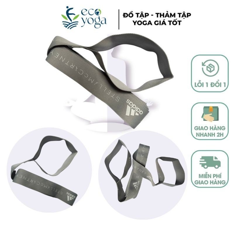 Dây đai cotton tập yoga 3m A Didas ,2 đầu tập đa năng ,chuyên dụng xoạc ngang, hỗ trợ động tác uốn dẻo, mở vai khớp háng