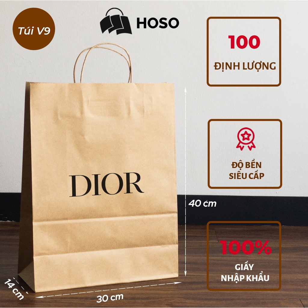 Túi giấy kraft đựng giày Nike, Adidas. Túi xi măng đựng hộp giày