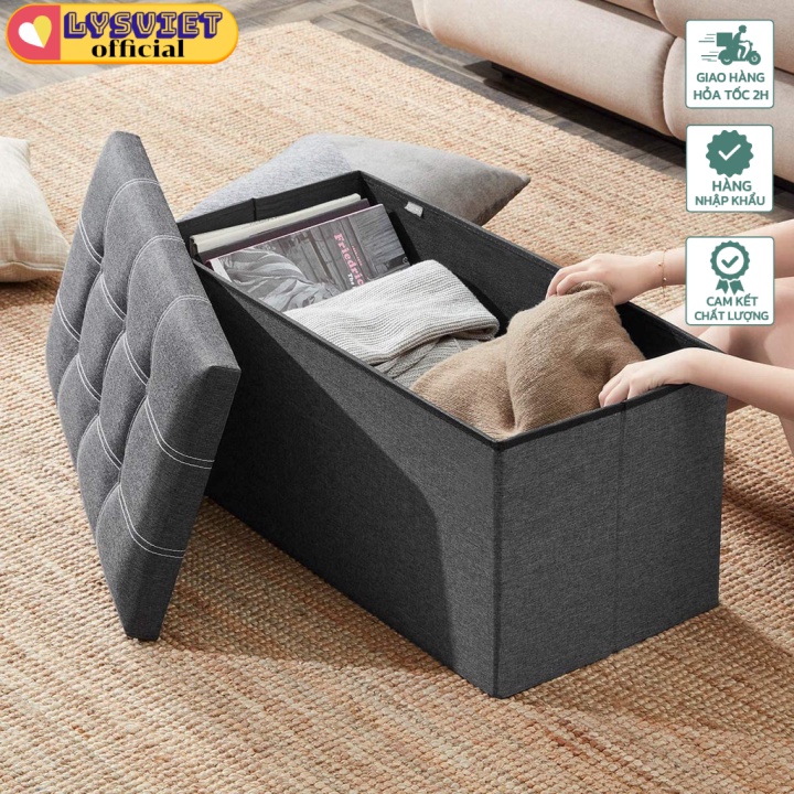 [Lysviet HCM] Ghế Dài Sofa kiêm hộp đựng đồ [2 in 1] chất vải oxford 600D cao cấp Foronda Storage Ot