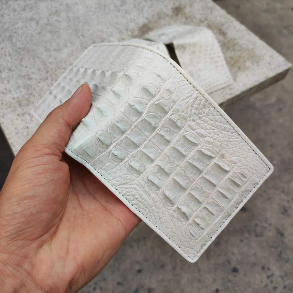 Ví 2 mặt. Bóp da cá sấu BẠCH TẠNG gai lưng rất đẹp! VS201T