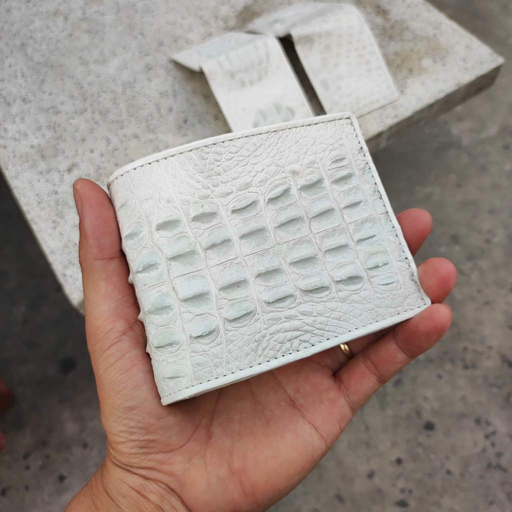 Ví 2 mặt. Bóp da cá sấu BẠCH TẠNG gai lưng rất đẹp! VS201T