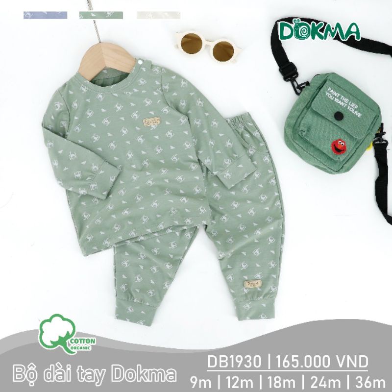 Bộ cài vai dài tay thu đông Dokma cho bé DB1930, DB1874