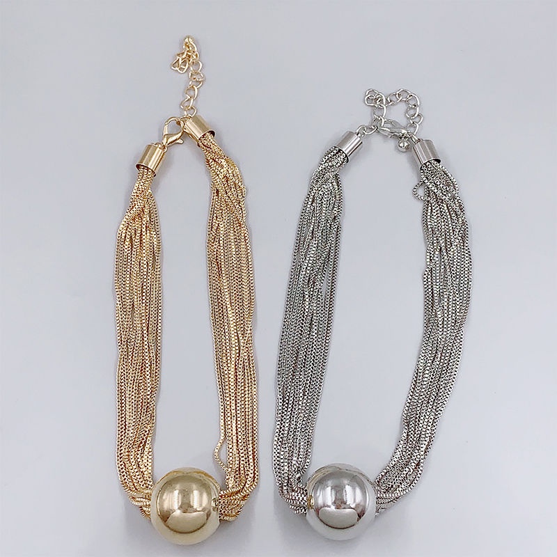 Vòng Cổ Nhiều Lớp Mặt Hình Xương Rắn Phong Cách Mỹ Thời Trang